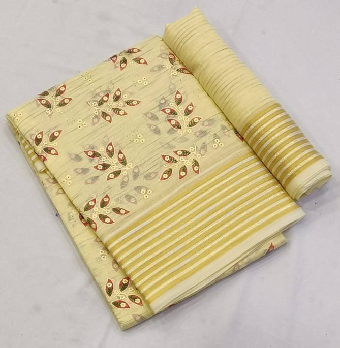 Cotton Slub 2 Cotton Printed Regular Wear Printed Saree Collection
